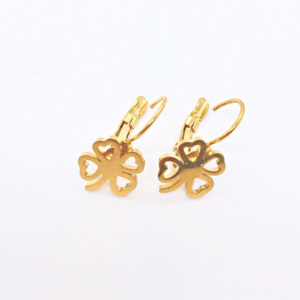 Producto-aretes-trébol-gancho-español-acero-dorados-kajuva-store